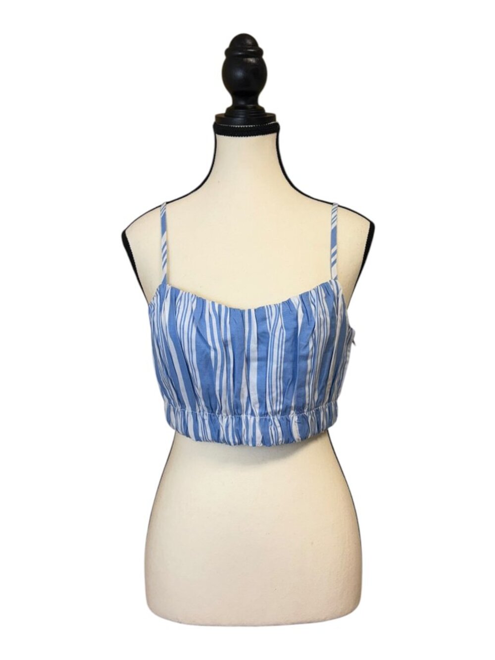 🆕 lemlem x H&M White & Blue Striped Crop Top (S)